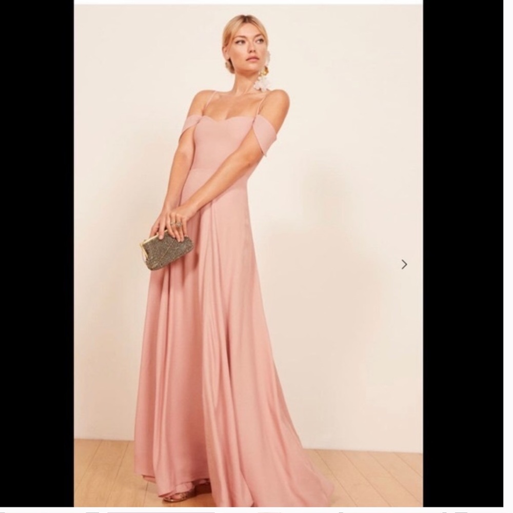 NWOT Reformation Poppy blush bridesmaid dress / gown